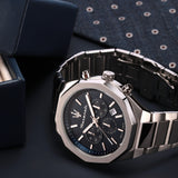 Maserati Stile Blue Dial Silver Steel Strap Watch For Men - R8873642006 Buy Now By Maserati