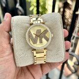 Michael Kors Parker Pave Gold Dial Gold Steel Strap Watch for Women - MK6659 Buy Now By Michael Kors