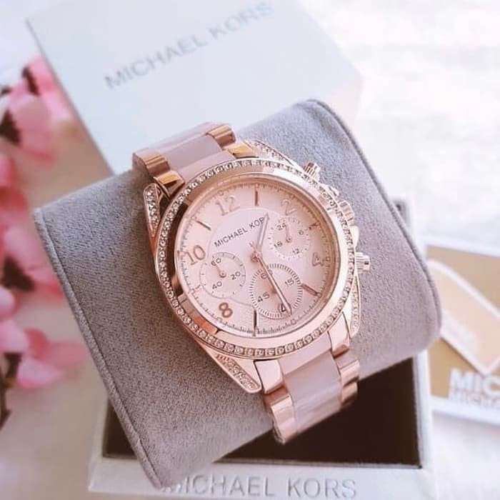 Michael Kors Blair Chronograph Rose Gold Dial Two Tone Steel Strap Watch for Women - MK5943 Buy Now By Michael Kors