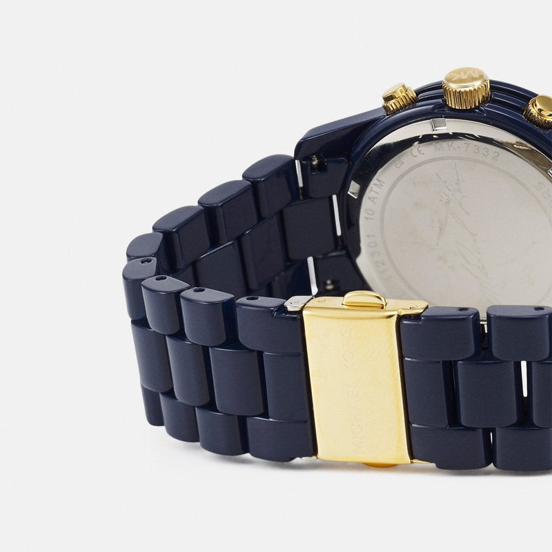 Michael Kors Runway Analog Blue Dial Blue Steel Strap Watch for Women - MK7332 Buy Now By Michael Kors