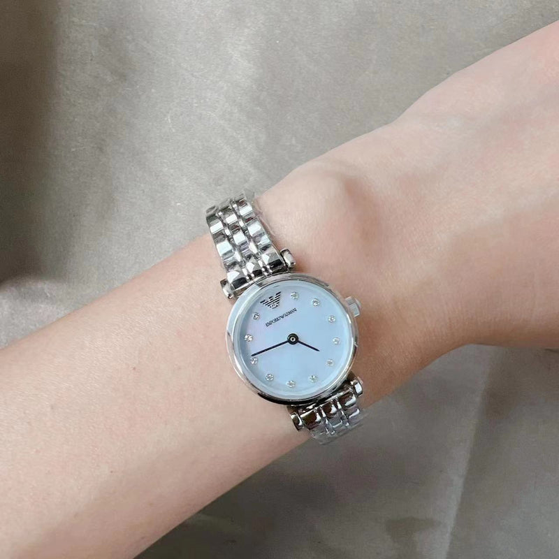 Emporio Armani Gianni Blue Dial Silver Steel Strap Watch For Women - AR1961 Buy Now By Emporio Armani