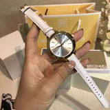 Michael Kors Slim Runway White Dial White Leather Strap Watch For Women - MK2273 Buy Now By Michael Kors