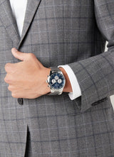 Shop Hugo Boss Pioneer Blue Dial Silver Steel Strap Watch for Men - 1513713 in USA