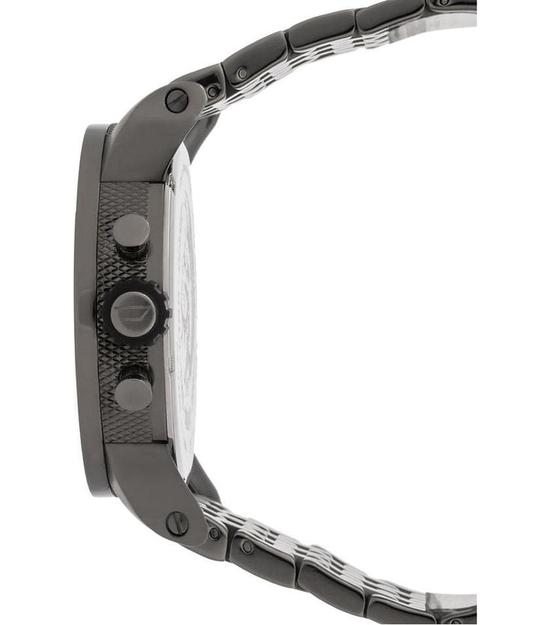 Diesel Little Daddy Dual Time Chronograph Grey Dial Stainless Steel Strap Watch For Men - DZ7263 Buy Now By Diesel