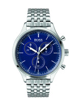 Shop Hugo Boss Companion Blue Dial Silver Steel Strap Watch for Men - 1513653 in USA