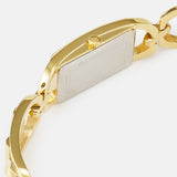 Shop Michael Kors Empire Three Hand Gold Dial Gold Steel Strap Watch For Women - MK7406 in USA