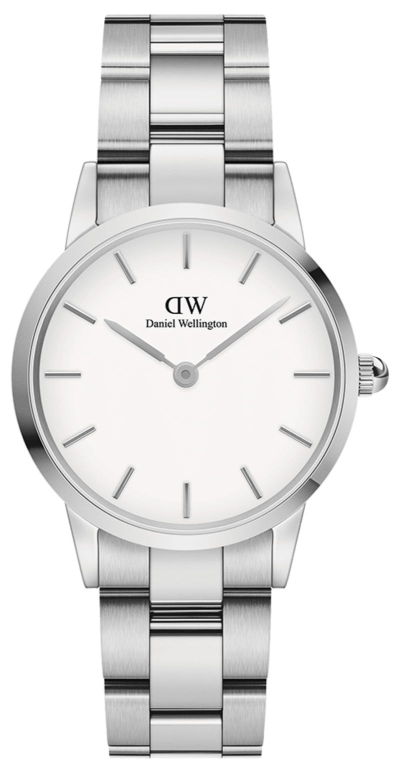 Daniel Wellington Iconic Link White Dial Silver Steel Strap Watch for Women - DW00100203 Buy Now By Daniel Wellington