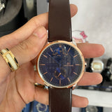 Tommy Hilfiger Hunter Blue Dial Brown Leather Strap Watch for Men - 1791605 Buy Now By Tommy Hilfiger