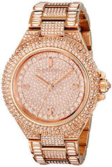 Shop Michael Kors Camille Crystal Rose Gold Dial Rose Gold Steel Strap Watch for Women - MK5862 in USA