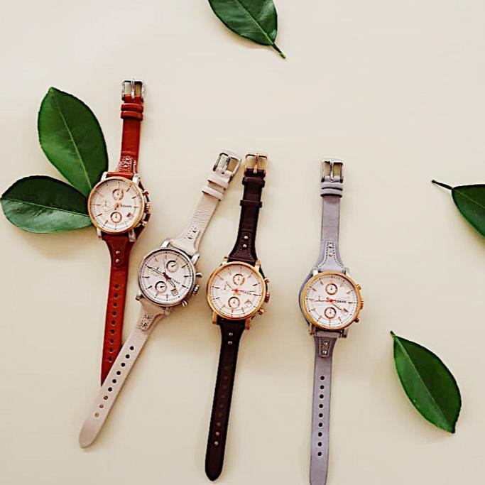 Fossil Boyfriend White Dial Brown Leather Strap Watch for Women - ES3616 Buy Now By Fossil