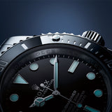 Rolex Submariner Black Dial Silver Steel Strap Watch for Men - M124060-0001