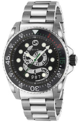 Shop Gucci Dive Snake Black Dial Silver Steel Strap Watch For Men - YA136218 in USA
