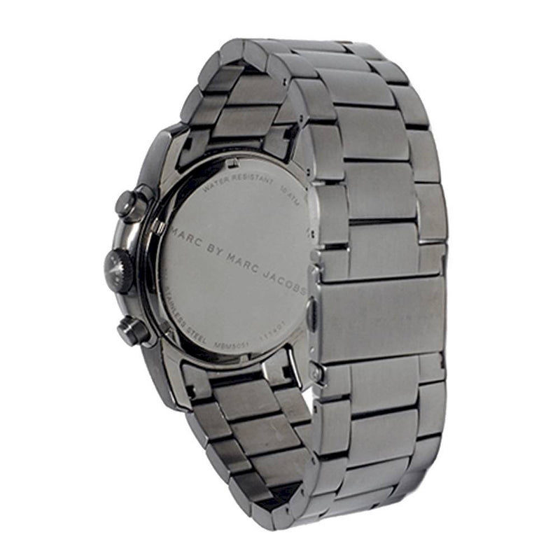 Marc Jacobs Larry Chronograph Black Dial Grey Steel Strap Watch for Men - MBM5051 Buy Now By Marc Jacobs