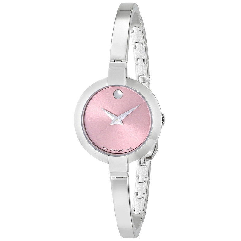 Movado Bela Museum Pink Dial Silver Steel Strap Watch For Women - 0606596 Buy Now By Movado