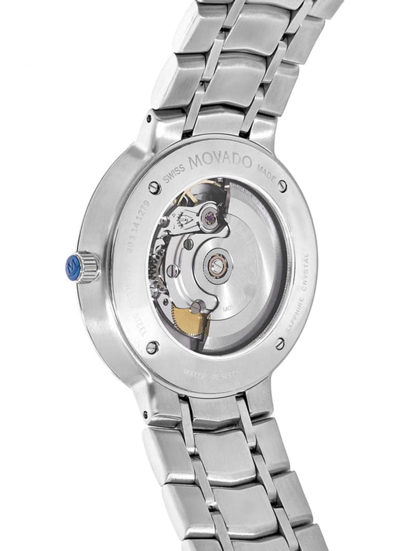 Movado 1881 Automatic Black Dial Silver Steel Strap Watch for Men - 606914 Buy Now By Movado