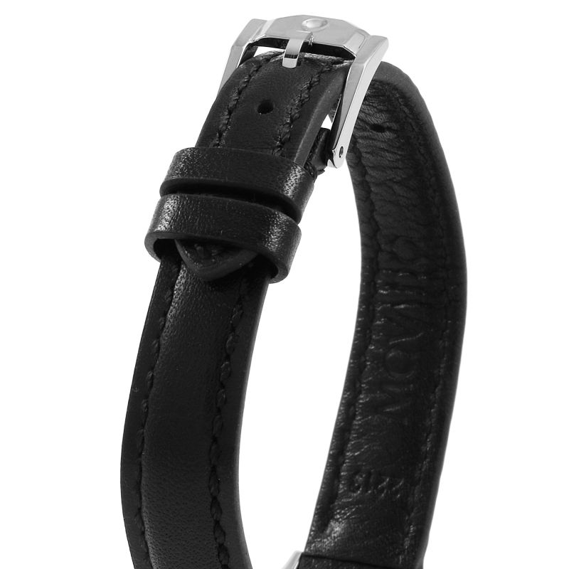 Movado Ultra Slim Black Dial Black Leather Strap Watch For Women - 0607094 Buy Now By Movado