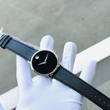 Movado Museum Classic Black Dial Black Leather Strap Watch for Men - 0607194 Buy Now By Movado