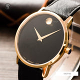 Movado Museum Classic Quartz Black Dial Black Leather Strap Watch for Men - 0607195 Buy Now By Movado