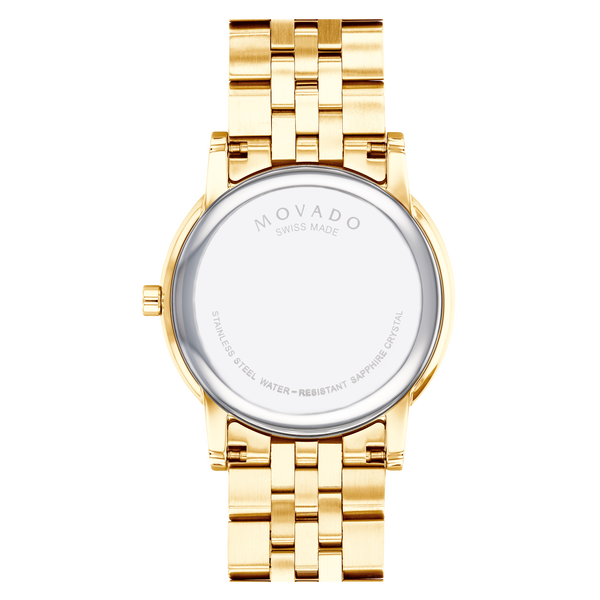 Movado Museum Classic Quartz Black Dial Gold Steel Strap Watch for Men - 0607203 Buy Now By Movado