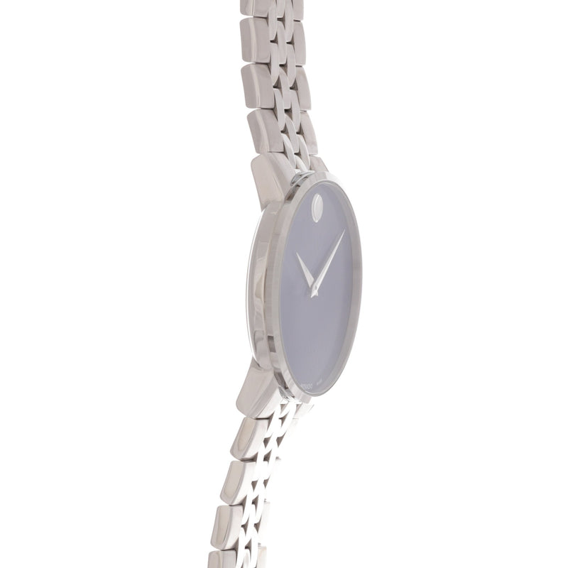 Shop Movado Veturi Quartz Black Dial Silver Steel Strap Watch for Women - 0606338 in USA