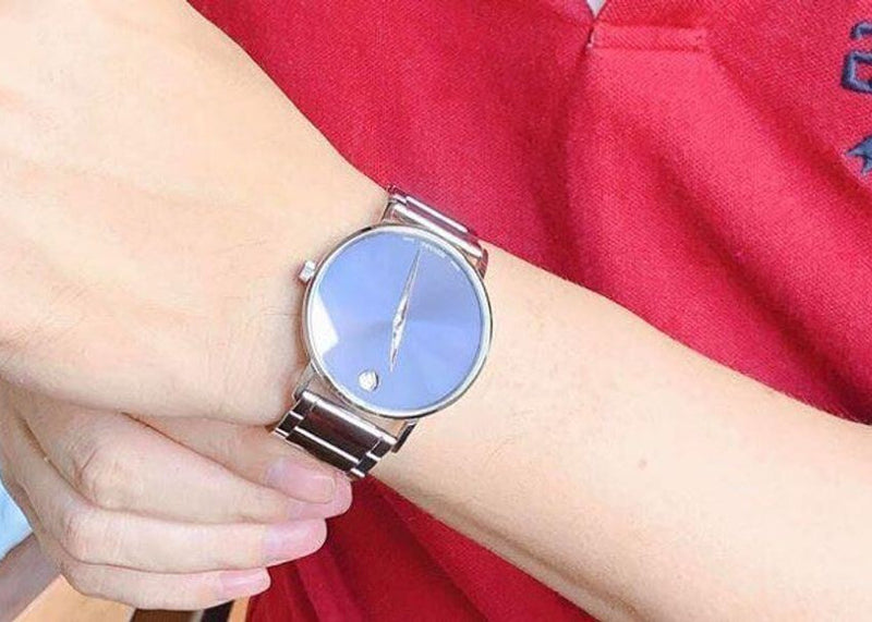 Movado Museum Classic Blue Dial Silver Steel Strap Watch for Men - 0607212 Buy Now By Movado