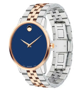 Movado Museum Classic Blue Dial Two Tone Steel Strap Watch for Men - 0607267 Buy Now By Movado