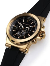 Michael Kors Dylan Chronograph Black Dial Black Rubber Strap Watch for Men - MK8445 Buy Now By Michael Kors