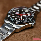 Shop Tag Heuer Aquaracer Automatic Match Timer Black Dial Silver Steel Strap Watch for Men - WAY201G.BA0927 in USA