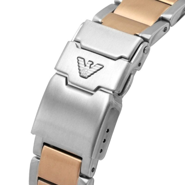 Emporio Armani Diver Quartz Brown Dial Two Tone Steel Strap Watch For Men - AR11340 Buy Now By Emporio Armani