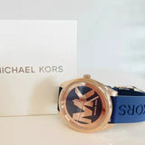 Michael Kors Janelle Three Hand Blue Dial Blue Rubber Strap Watch For Women - MK7140 Buy Now By Michael Kors