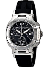 Tissot T Race Chronograph Black Dial Black Rubber Strap Watch for Women - T048.217.17.057.00 Buy Now By Tissot