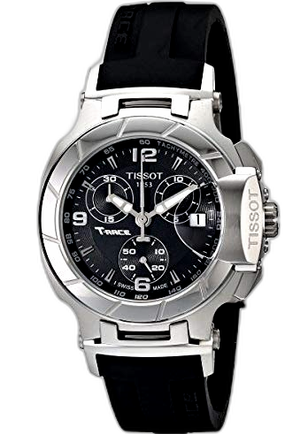 Tissot T Race Chronograph Black Dial Black Rubber Strap Watch for Women - T048.217.17.057.00 Buy Now By Tissot