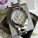 Fossil Perfect Boyfriend Mother of Pearl Blue Dial Silver Steel Strap Watch for Women - ES3880 Buy Now By Fossil