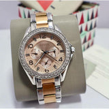 Fossil Riley Multifunction Rose Gold Dial Two Tone Steel Strap Watch for Women - ES4145 Buy Now By Fossil