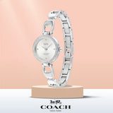 Coach Park Crystals Silver Dial Silver Steel Strap Watch for Women - 14503170