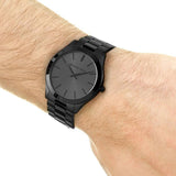 Michael Kors Slim Runway Black Dial Black Steel Strap Watch for Men - MK8507 Buy Now By Michael Kors
