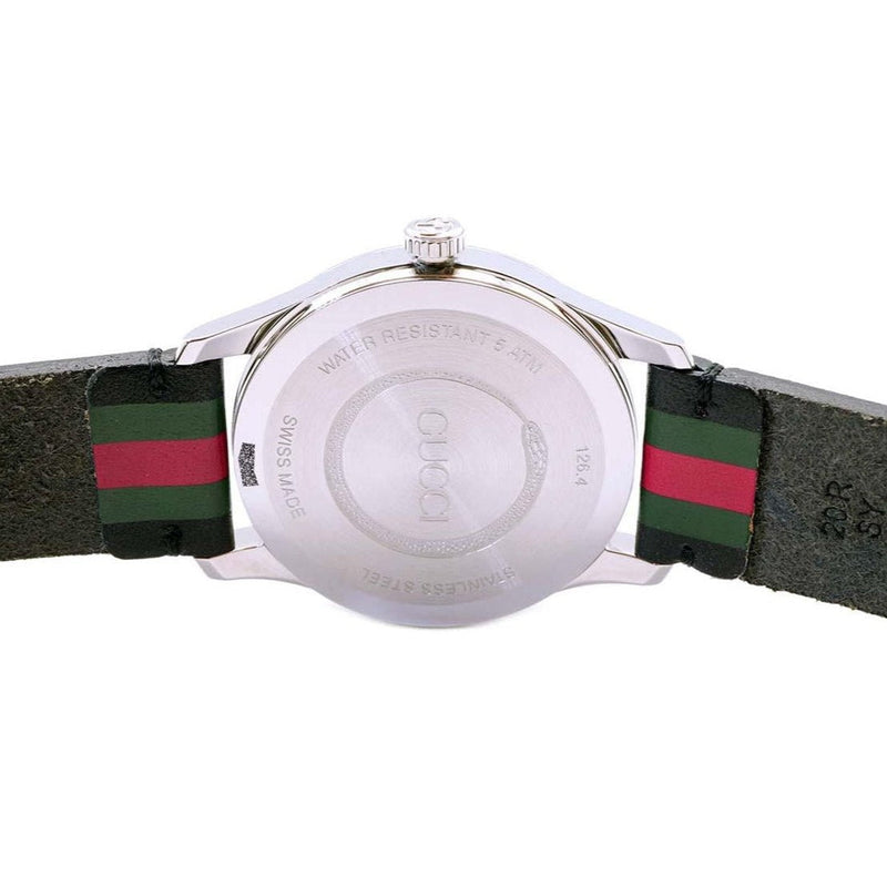 Gucci G Timeless Quartz Black Dial Multicolored Black Leather Strap Watch For Men - YA1264079 Buy Now By Gucci