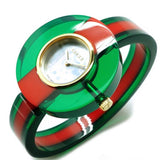 Gucci Vintage Web Mother of Pearl Dial Two Tone Plastic Strap Watch For Women - YA143403 Buy Now By Gucci