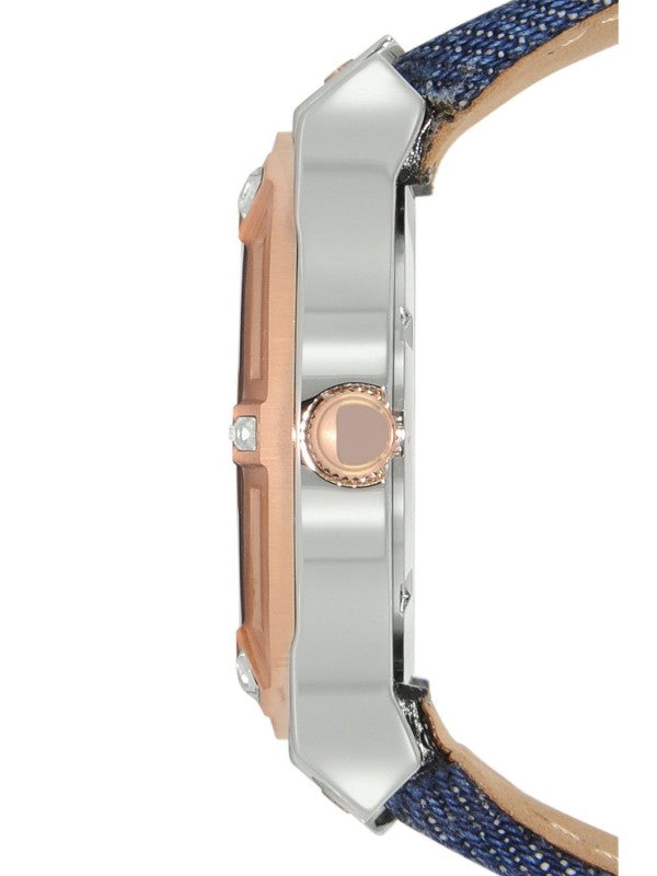 Guess Rigor Analog Blue Dial Blue Denim Strap Watch For Men - W0040G6 Buy Now By Guess