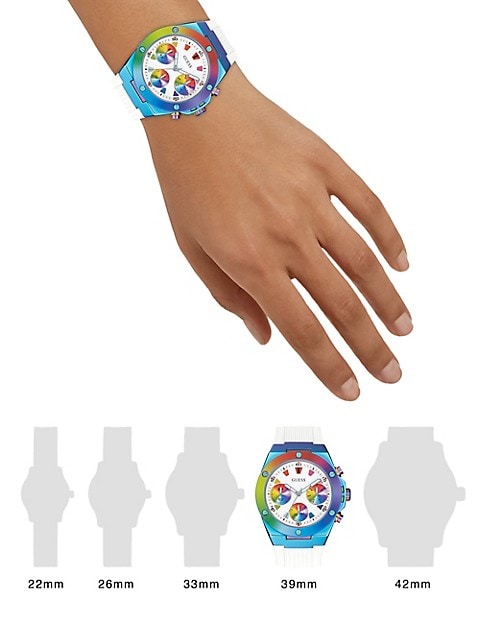 Guess Athena White Dial White Rubber Strap Watch for Women - GW0030L6 Buy Now By Guess