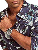 Guess Headline Chronograph Grey Dial Black Rubber Strap Watch for Men - GW0571G1 Buy Now By Guess