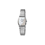 Shop Longines La Grande Classique de Longines Tonneau White Dial Silver Steel Strap Watch for Women - L4.205.4.87.6 in USA