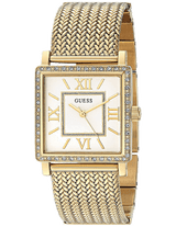Guess White Dial Gold Mesh Bracelet Watch For Women - W0826L2 Buy Now By Guess