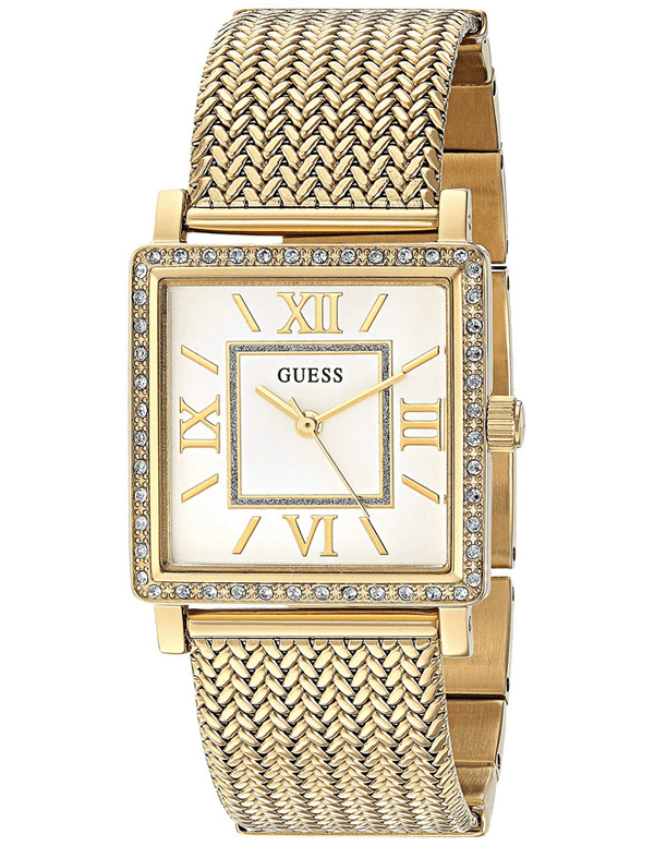 Guess White Dial Gold Mesh Bracelet Watch For Women - W0826L2 Buy Now By Guess
