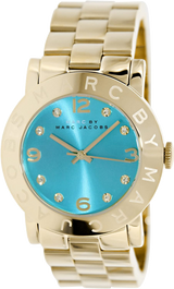 Marc Jacobs Amy Blue Dial Gold Steel Strap Watch for Women - MBM3220 Buy Now By Marc Jacobs