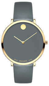 Movado 70th Anniversary Special Edition Grey Dial Grey Leather Strap Watch For Women - 0607140 Buy Now By Movado