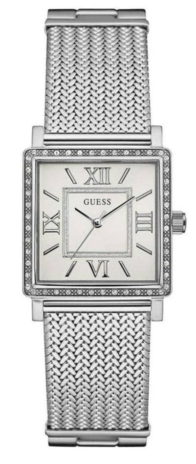 Shop Guess Highline White Dial Silver Mesh Bracelet Watch For Women - W0826L1 in USA