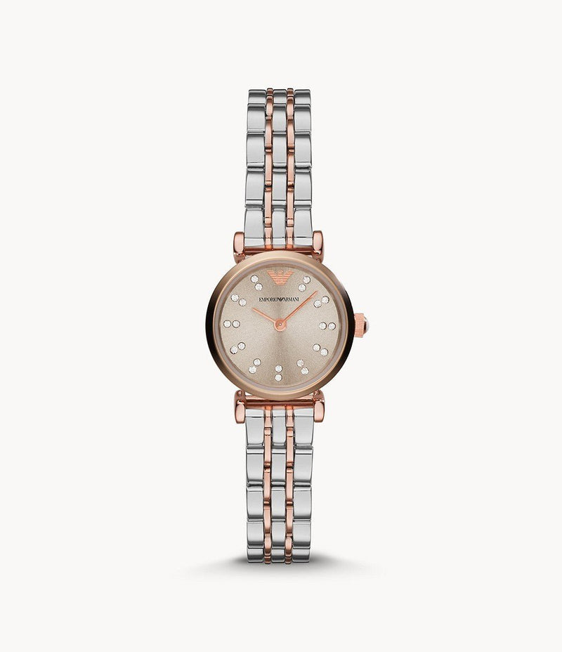 Emporio Armani Gianni T Bar Grey Dial Two Tone Steel Strap Watch For Women - AR1841 Buy Now By Emporio Armani