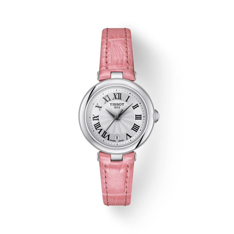 Tissot Bellissima Small Lady Silver Dial Pink Leather Strap Watch For Women - T126.010.16.013.01 Buy Now By Tissot