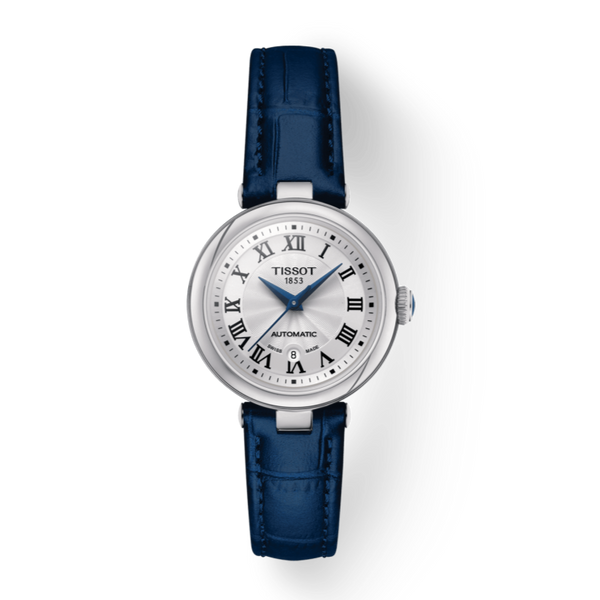 Tissot Bellissima Automatic Silver Dial Blue Leather Strap Watch For Women - T126.207.16.013.00 Buy Now By Tissot